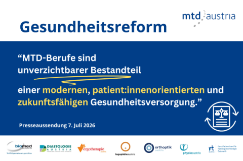 Gesundheitsreform: MTD-Berufe sind unverzichtbar für eine zukunftsfähige Gesundheitsversorgung