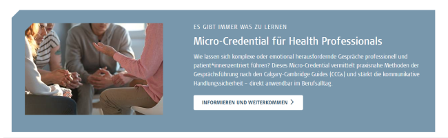 Micro-Credential für Health Professionals